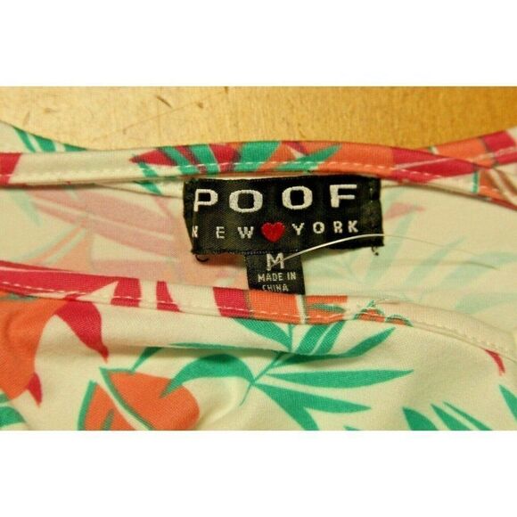 Poof Tank Top floral Print Sleeveless Womens M Aloha Hawaiian Tropical - Picture 2 of 5